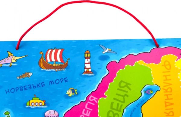 Карта-пазл Зірка магнітна Мандруємо Європою 93877