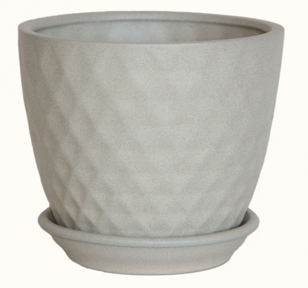 Горщик керамічний Оріана-Запоріжкераміка Ромб новий №2 крошка фігурний 3 л бежевий (073-02-007) 