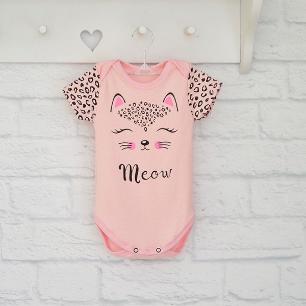 Боди детское для девочки Blanka Мяу р.74 розовый 12974 