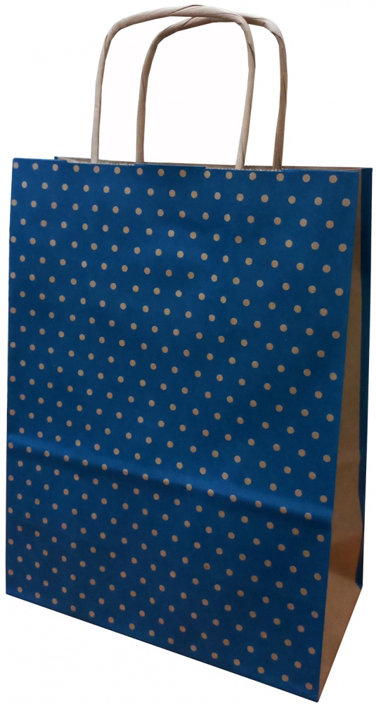 Пакет паперовий КРАФТ в крапочки 36x12x46 см Happycom International