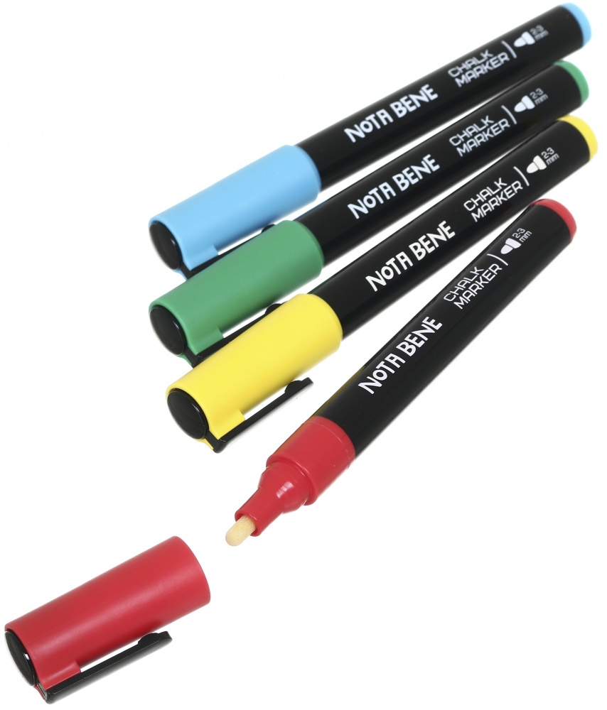 Набір маркерів Nota Bene крейдяних 2-3 мм 4 шт різнокольоровий