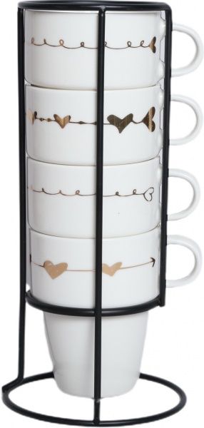 Набор чашек Golden 360 мл 4 шт. Fiora