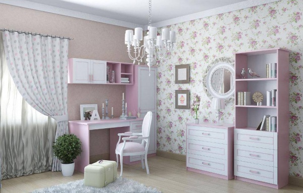 Шкаф для одежды Voyage VgC3-128 3-дверный розовый 