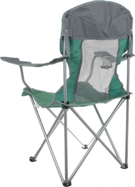 Стілець розкладний 97х44х51 см сіро-зелений