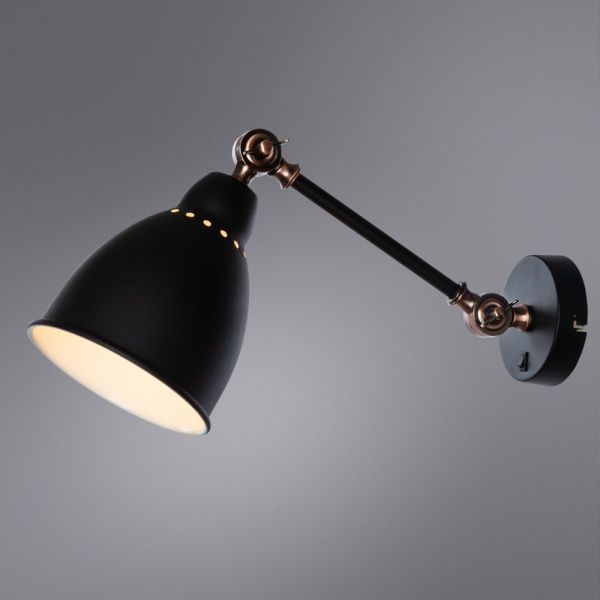 Бра Arte Lamp 1x60 Вт E27 графит A2054AP-1BK 
