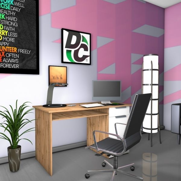 Стол письменный DC Дален дуб тахо/нимфея альба 