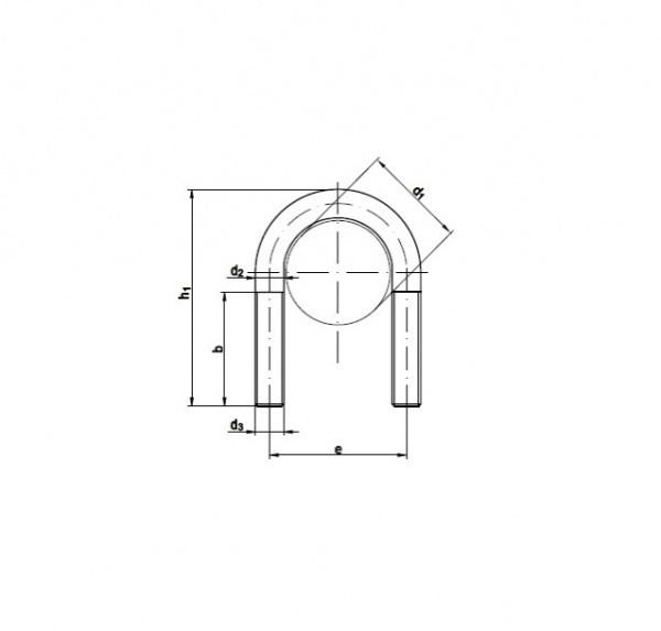 Хомут U-подібний 94 М12 88,9 мм DIN 3570 A