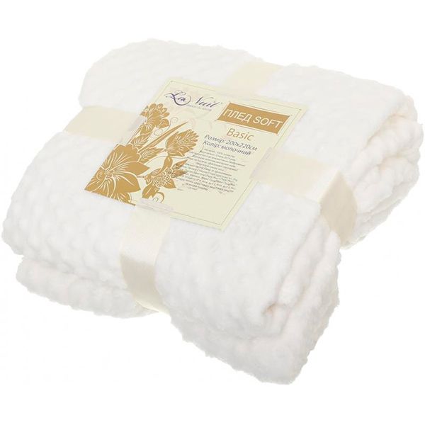 Плед микрофибра La Nuit Basic Soft молочный 200x220 см