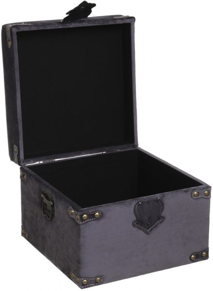 Скриня-пуф Велюр 35х35х28 см сірий SH002 