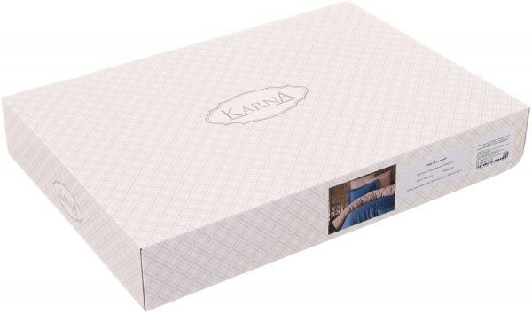 Комплект постільної білизни Loft 2 синє капучино Karna 