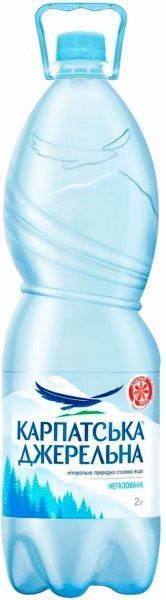 Вода минеральная Карпатська джерельна Карпатская родниковая негазированная 2 л (4820051240202) 