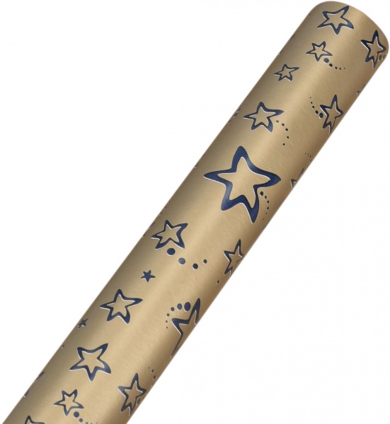 Бумага для упаковки фольгированная Звезда MX62719 70x200 см 