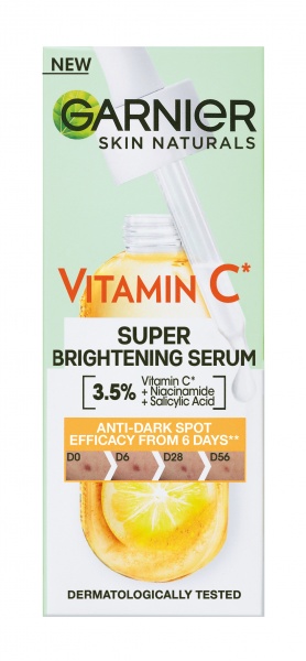 Сыворотка Garnier Skin Naturals с витамином С для уменьшения видимости пигментных пятен, выравнивания тона и сияния кожи лица 30 мл