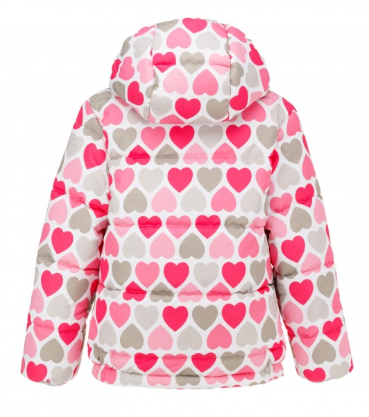 Куртка дитяча для дівчаток JOIKS Сердечка р.98 рожевий KD-23 