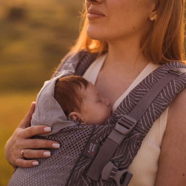 Ерго-рюкзак ONE Organic Хвиля Love & Carry сірий LC573 