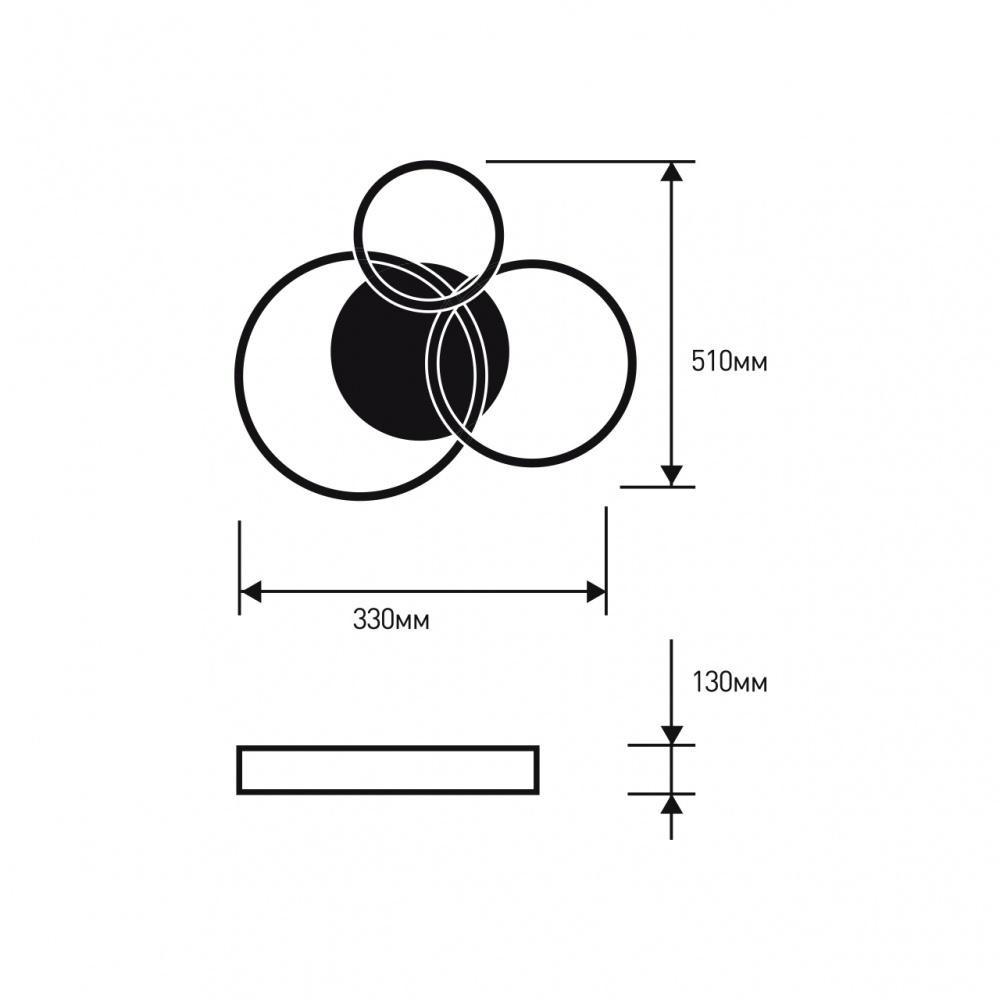 Люстра потолочная Eurolamp 42 Вт LED-модуль белый LED-LR-42-M22(white)