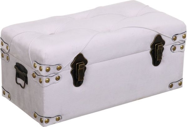 Сундук-пуф Art&Crafts Велюр светло-серый 50х25х23 см 