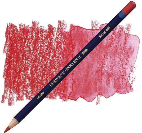 Карандаш чернильный Inktense 0410 Красный горячий Derwent