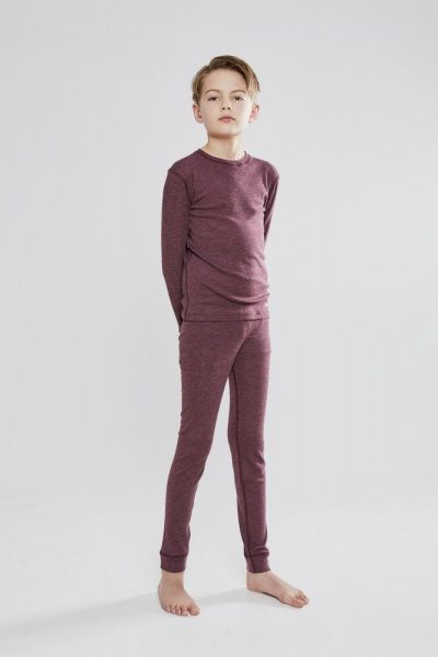 Комплект термобілизни Craft MERINO 180 SET JR 1907878-488200 134/140 бордовий меланж