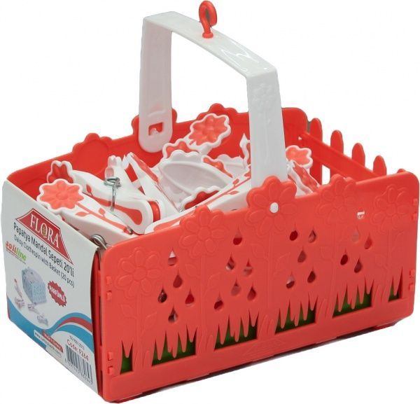 Прищіпки пластик з кошиком для делікатних речей в асортименті 20 шт. Flora