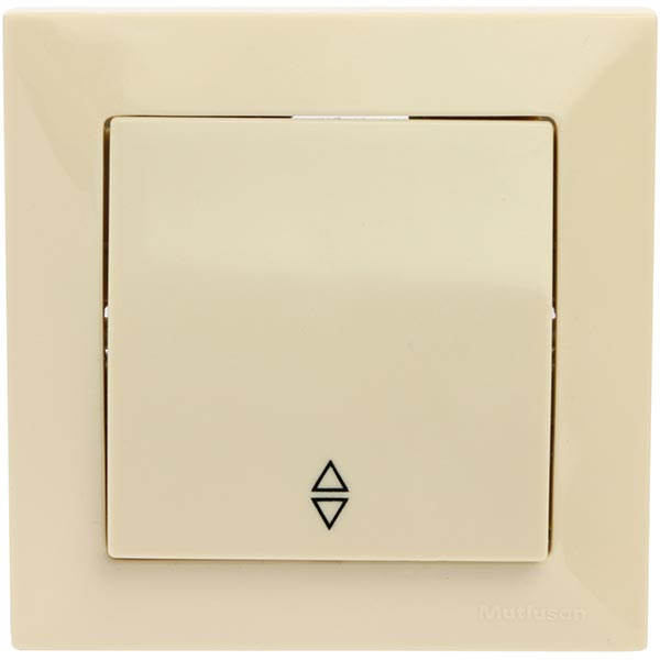 Выключатель одинарный проходной Mutlusan Candela кремовый