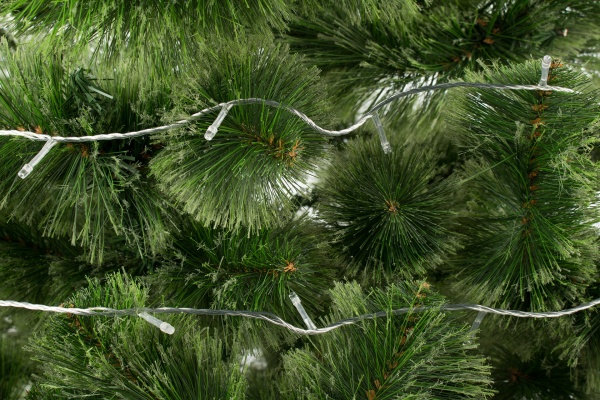 Электрогирлянда линейная белая 120 ламп 12 м 