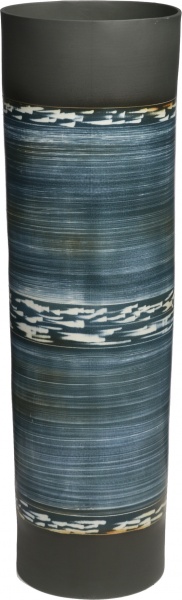 Ваза керамічна синій крафт циліндр 66 см 07660414P04097 Bernardo