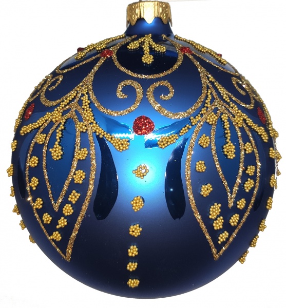 Куля новорічна Туреччина 9212-2 100 мм бордовий