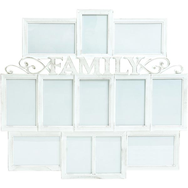 Коллаж Family на 12 фото 9x13/10x15 см белый 