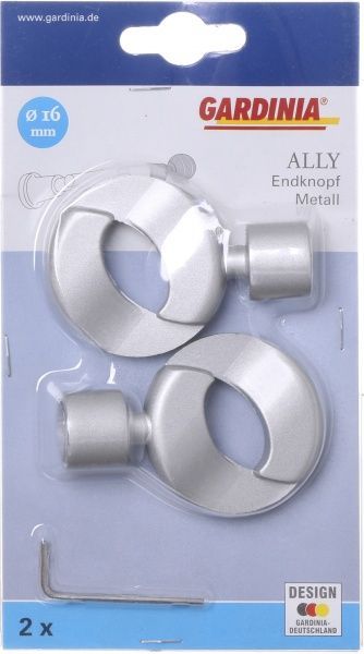 Наконечник Gardinia Ally Коло набірний d16 мм срібний 2 шт. 