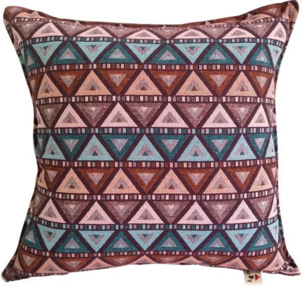 Подушка декоративная Треугольнички 45x45 см баклажановый Анна 