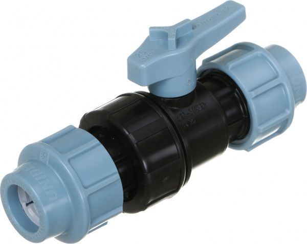 Кран кульовий Unidelta ПЭ труб O25x25 PP-B