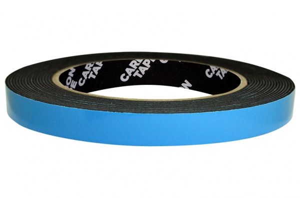 Двостороння клейка стрічка CARBON TAPE Auto Master 12 мм х 5 м чорний