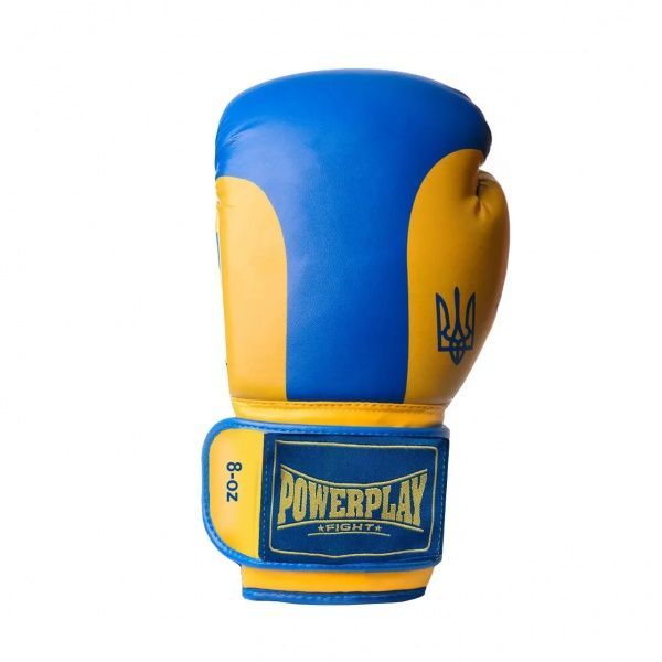 Боксерские перчатки PowerPlay р. 8 8oz 3021 сине-голубой