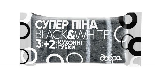 Губка Добра господарочка BLACK&WHITE 