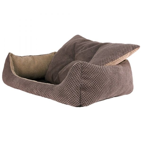 Лежак FX home Armando Brown коричневий 65х50х18 см