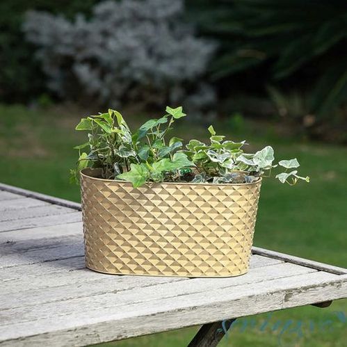 Горщик Serinova KAPADOKYA БАЛКОН прямокутний 4,7 л золото (KAPB-Altin 11392) 