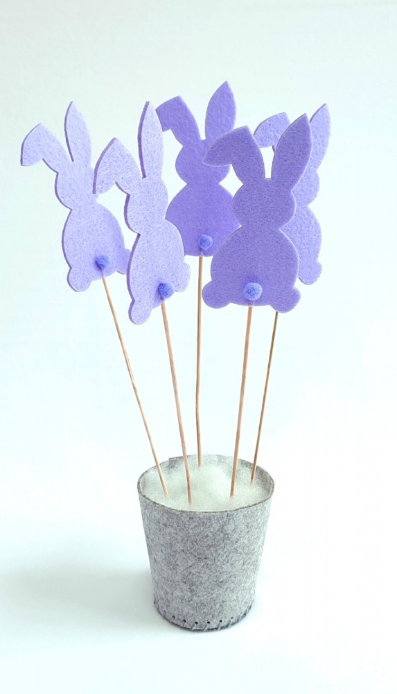 Декор Гулівер Країна Топпер Кролик сиреневый 30 см