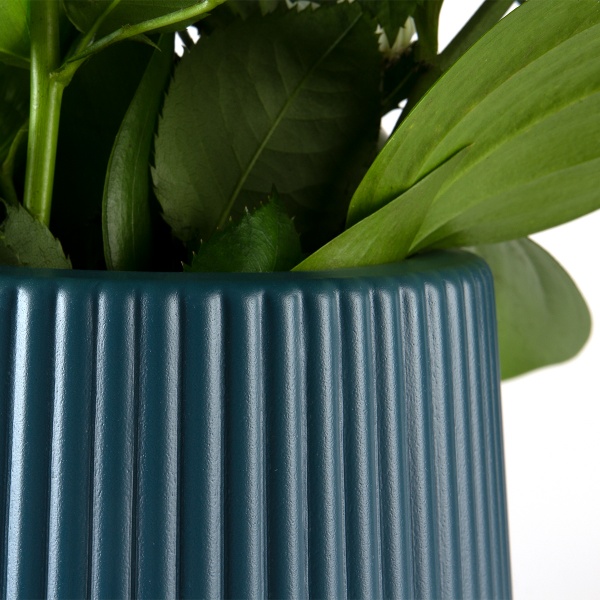 Ваза пластиковая MVM DH-FLOWERS-03 DARK BLUE 30 см 