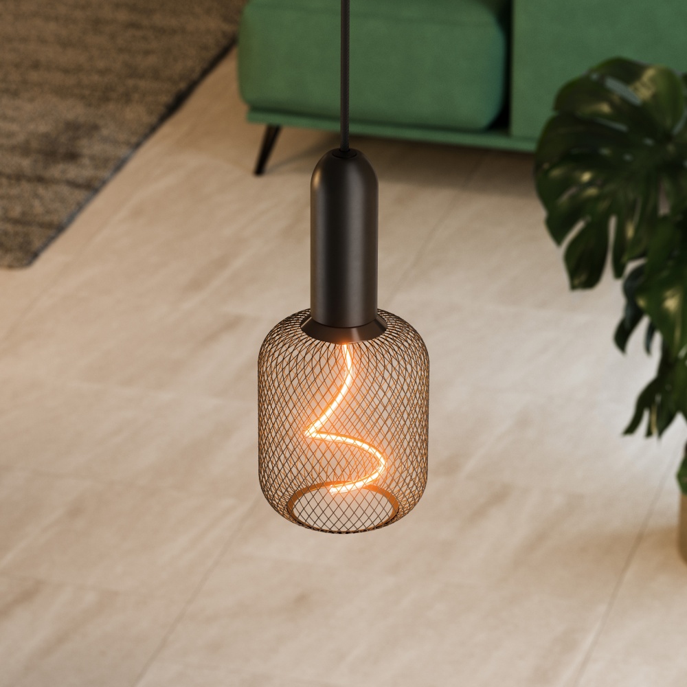 Лампа светодиодная Ledvance OSRAM DECOR SPIRAL FILAMENT SQUARE Black 3,5 Вт E27 1800 К 220 В прозрачная