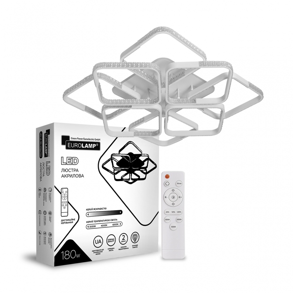Люстра потолочная Eurolamp 180 Вт LED-модуль белый LED-LS-180-M15(white)
