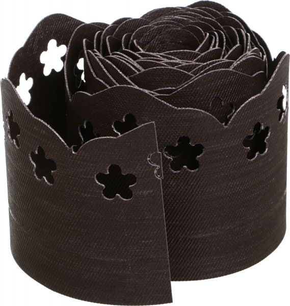 Бордюрная лента фигурная – 15 см х 9 м коричневая