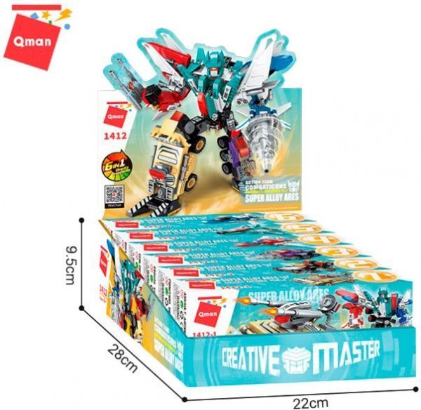 Конструктор Qman 1412 транспорт в ассортименте ODT100406