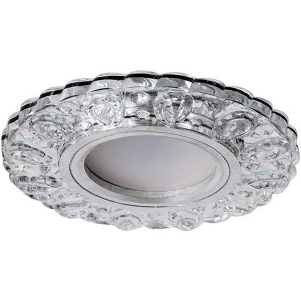 Светильник точечный Светкомплект SVC 102 с LED-подсветкой 7 Вт GU5.3 прозрачный/хром 