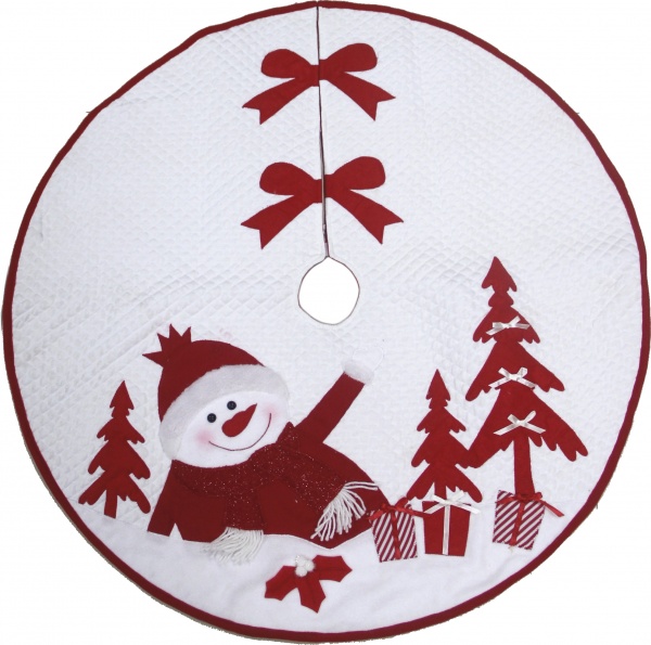 Декорація новорічна SHENZHEN NANSING SCIENCE коврик під ялинку зі сніговиком 91 см 