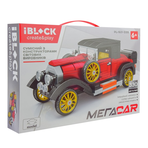 Игрушка-конструктор Iblock Машинка 330 деталей PL-921-335