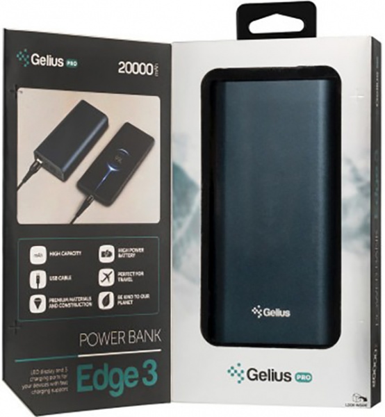 Внешний аккумулятор (Powerbank) Gelius Pro Edge 20000 m/Ah blue PD GP-PB20-210 