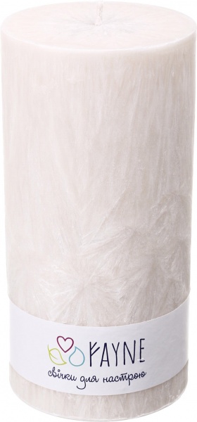 Свічка Циліндр пальмова бежева 10х20 см ТМ FAYNE