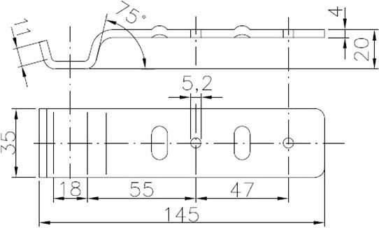 Фіксатор для бортових замків BVG 20-A тип 1 AL-KO 1860075