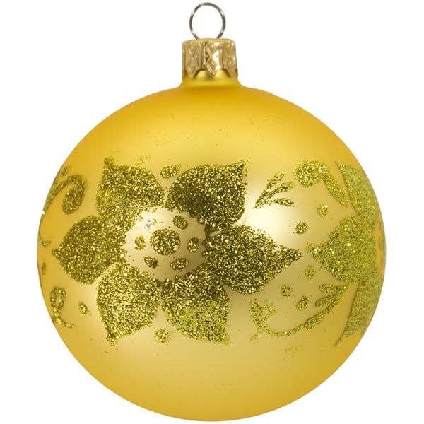 Шар стеклянный d80 7020Н желтый